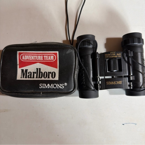 Simons Black Binoculars with Case - Picture 1 of 7